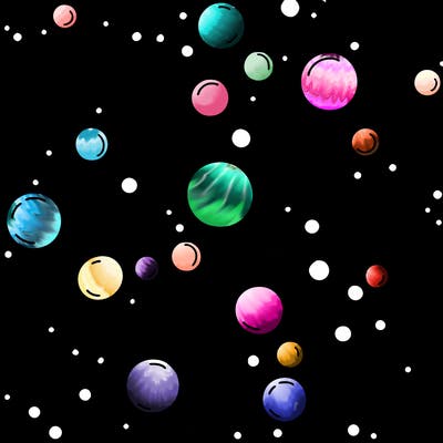 background of small stars and small circle