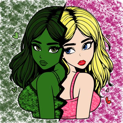 realistic girl split