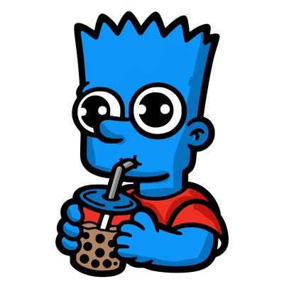 bart drinking boba