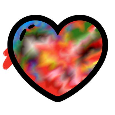 a blank heart
