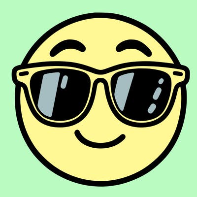 emoji with sunglasses