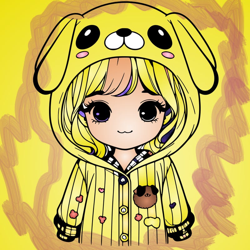 realistic girl in dog pjs