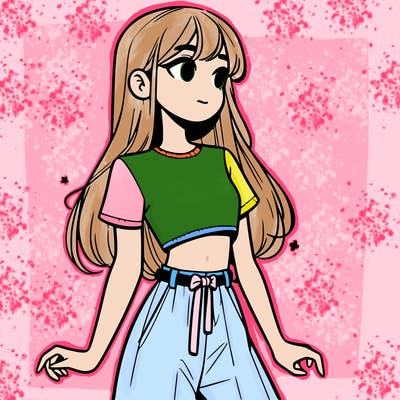 girl in a cute crop top