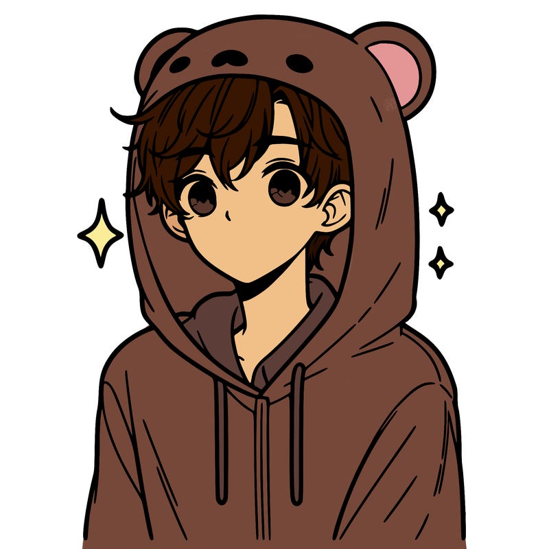 a 17 year old boy in a cute animal hoodie