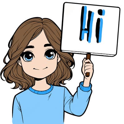 realistic girl holding up a sign