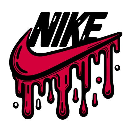 dripping nike logo