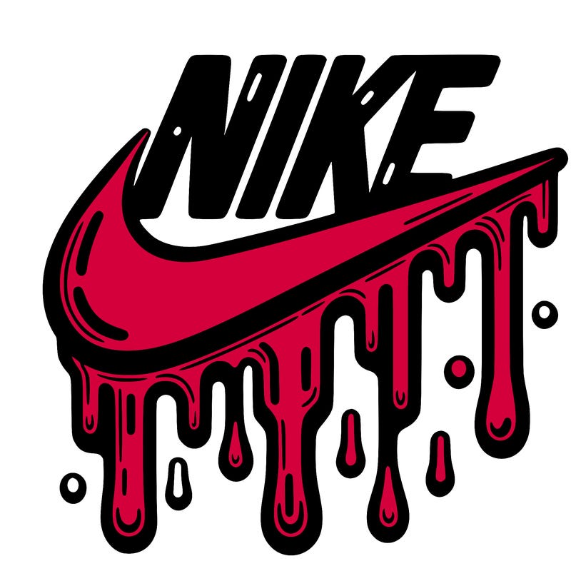 dripping nike logo