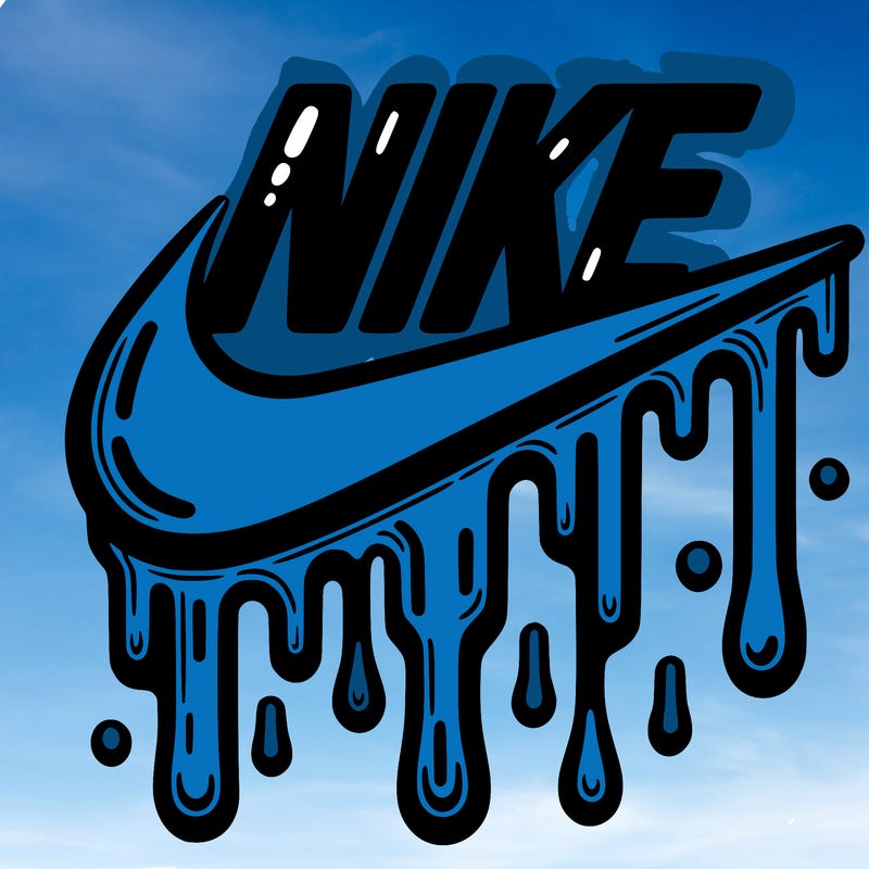 dripping nike logo