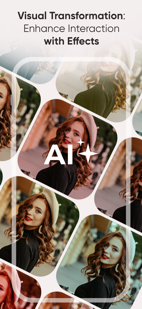 Who profile: AI Analysis - Who profile app showing visual transformation and interaction enhancement features with AI effects