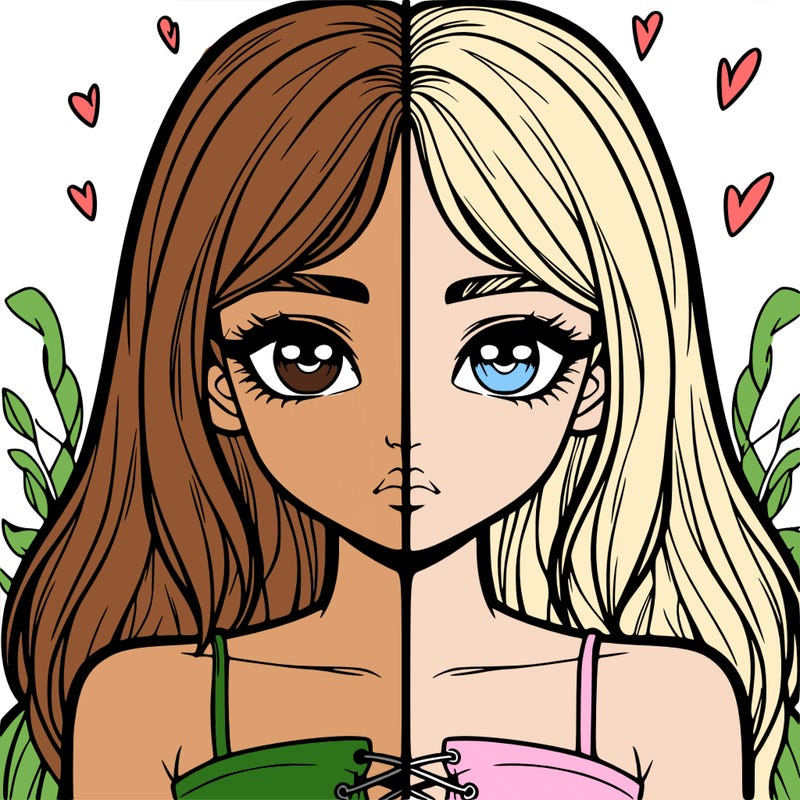 realistic girl split