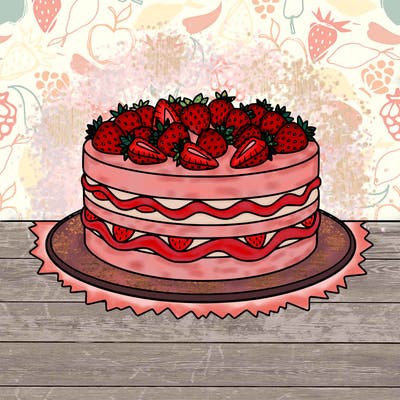 strawberry cake