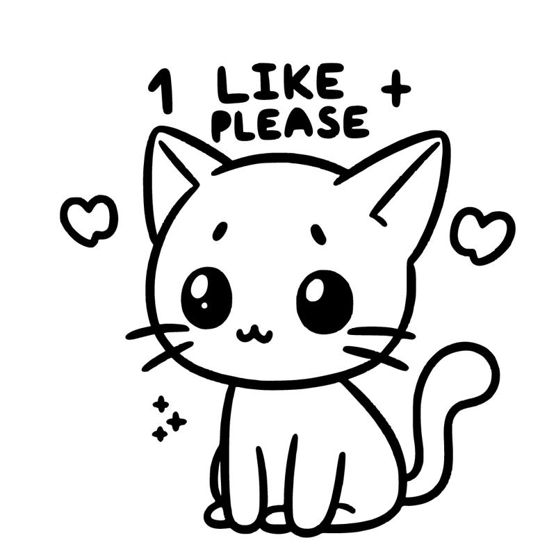 cute  cat  saying 1 like  please