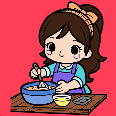 girl cooking