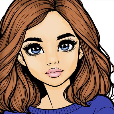 realistic girl whith cute eyes