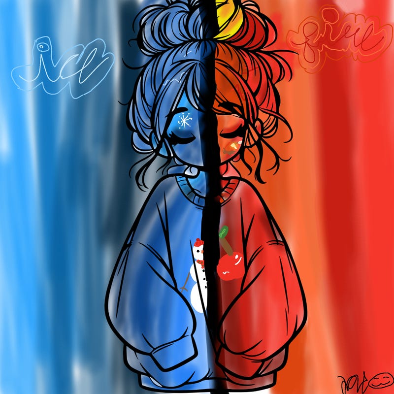 girl with baggy sweatshirt and messy bun