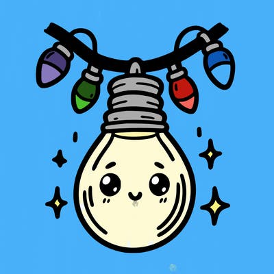 small bulb of a garland