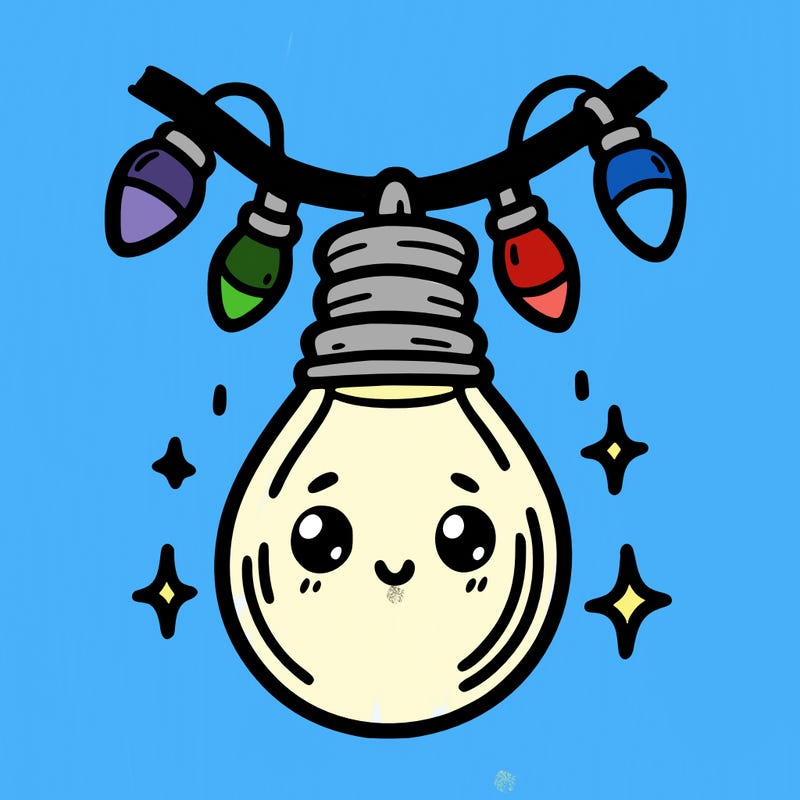 small bulb of a garland