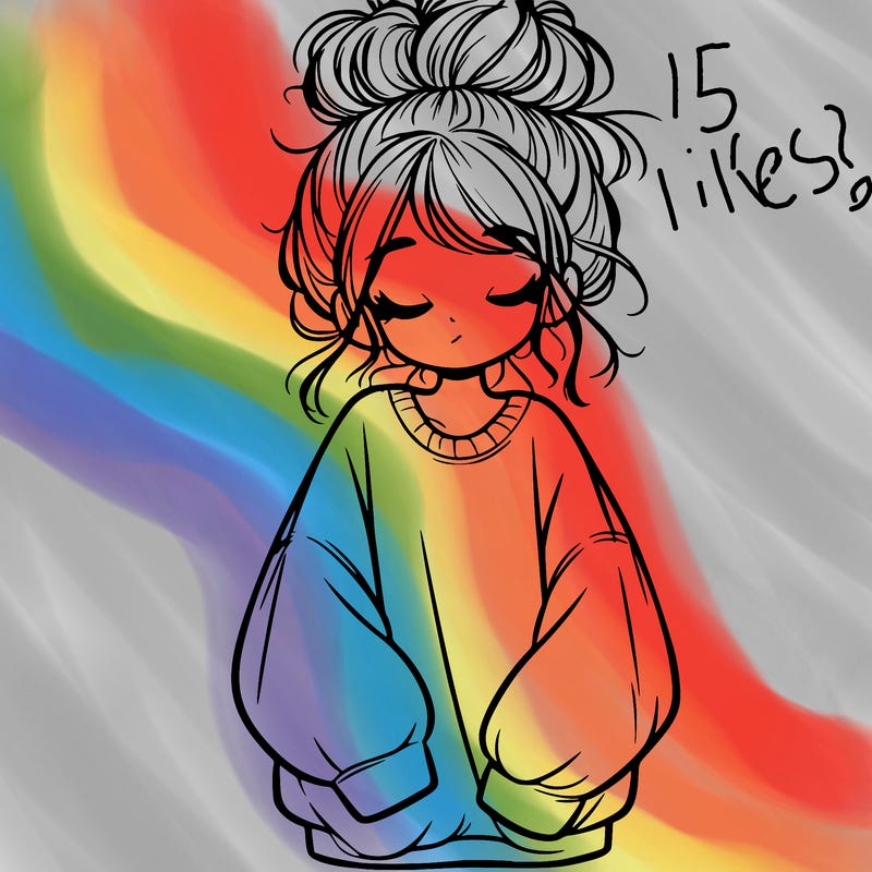 girl with baggy sweatshirt and messy bun