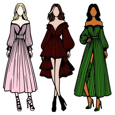 fashion models dresses