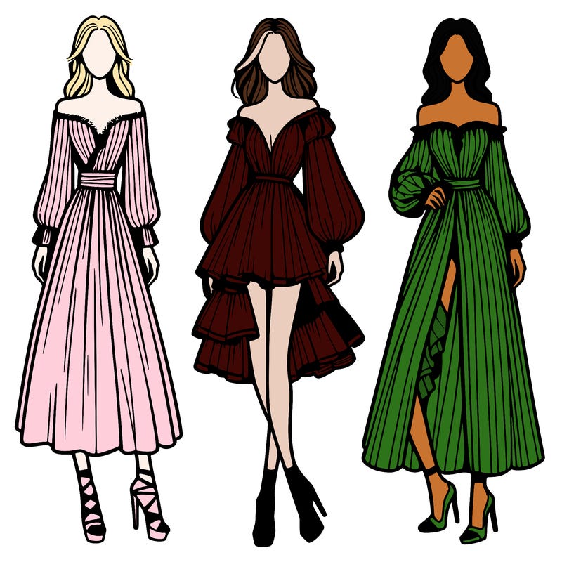 fashion models dresses