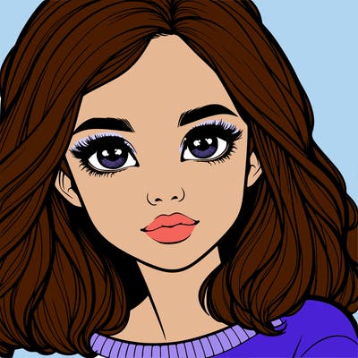 realistic girl whith cute eyes