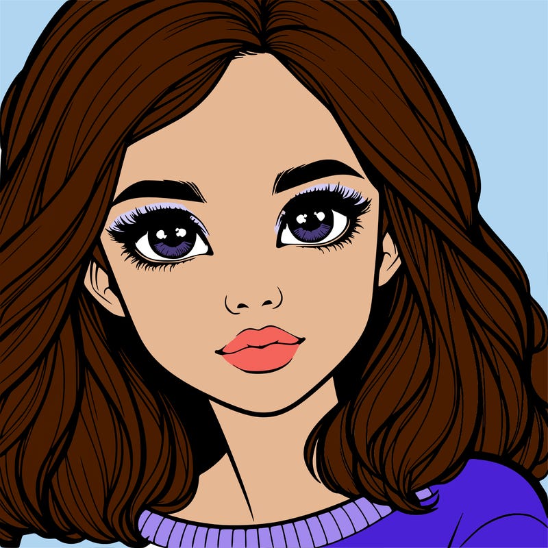 realistic girl whith cute eyes