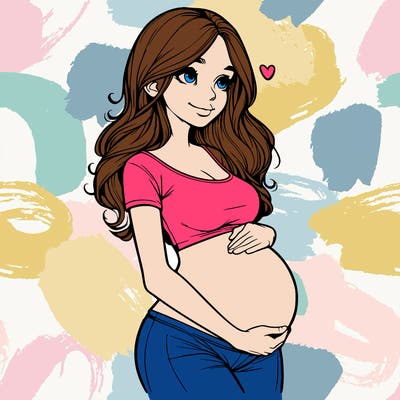 realistic pregnant girl