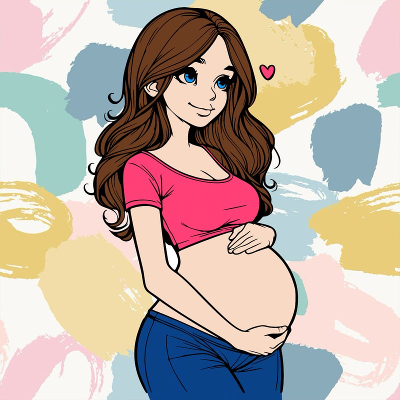 realistic pregnant girl