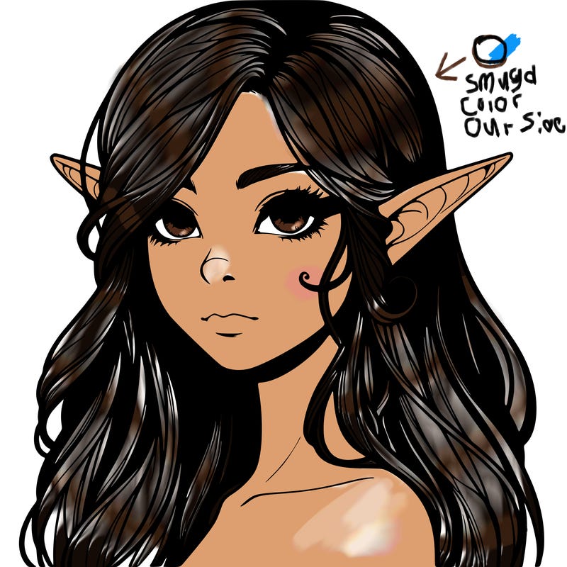 elf girl realistic dark fantasy