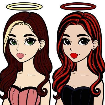 realistic girl with a halo