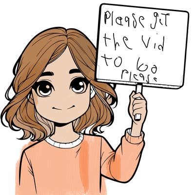 realistic girl holding up a sign