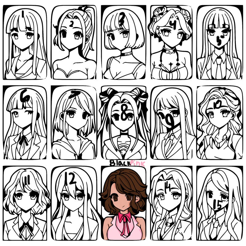 girls that look diffrent anime