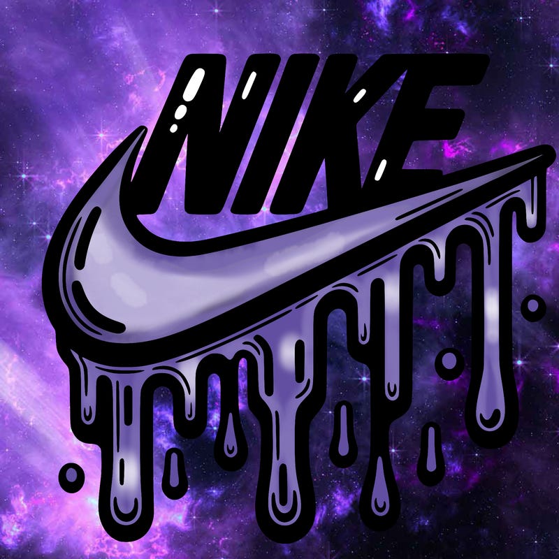 dripping nike logo
