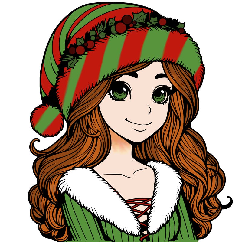 realistic christmas  girl