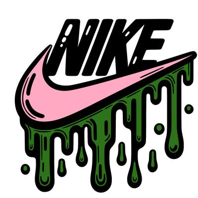 dripping nike logo