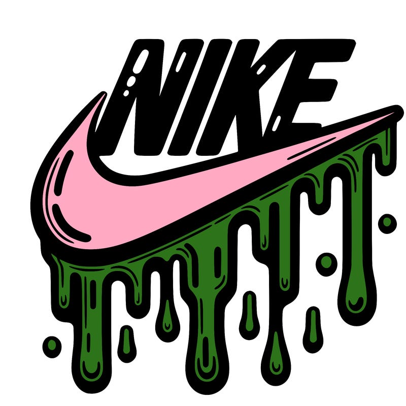 dripping nike logo