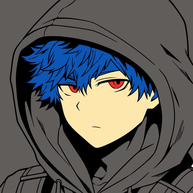 anime guy in hoodie