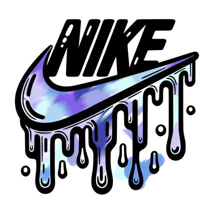 dripping nike logo