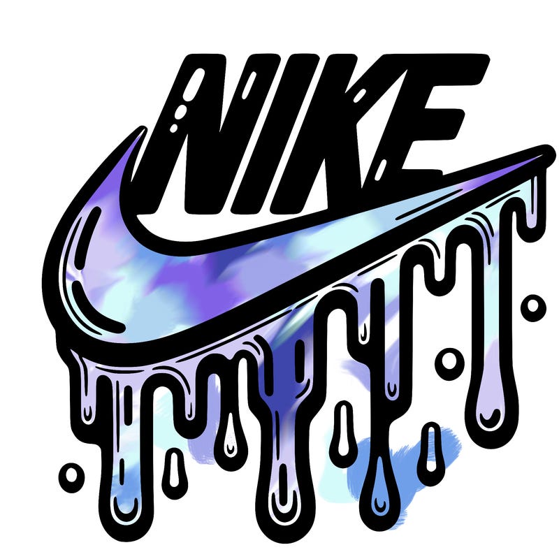 dripping nike logo