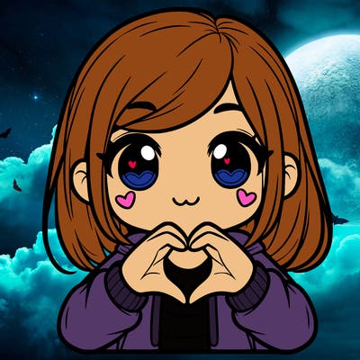 a cute girl with one who makes a heart with her hands