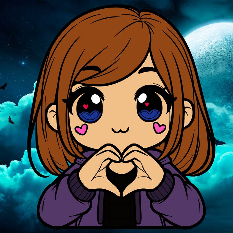 a cute girl with one who makes a heart with her hands