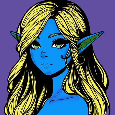 elf girl realistic dark fantasy