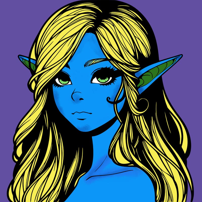 elf girl realistic dark fantasy