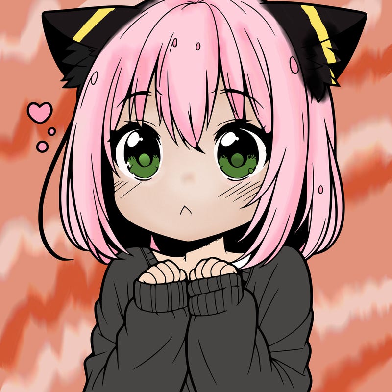 shy anime catgirl