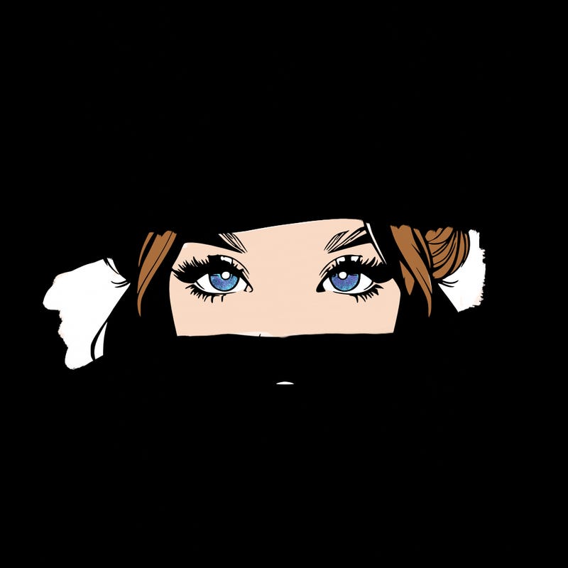 realistic girl with two buns in hair and lips