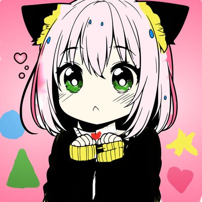shy anime catgirl