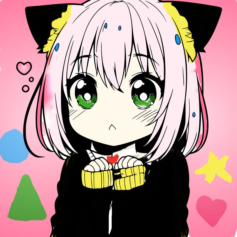 shy anime catgirl