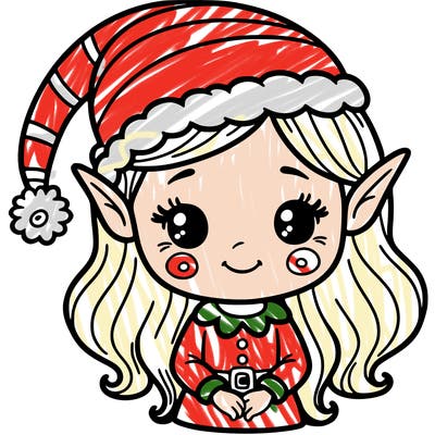christmas elf girl