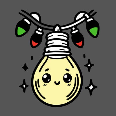 small bulb of a garland