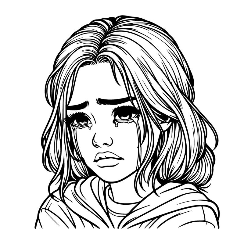 realistic crying girl